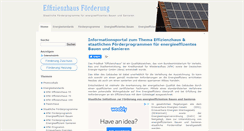 Desktop Screenshot of effizienzhaus-foerderung.info